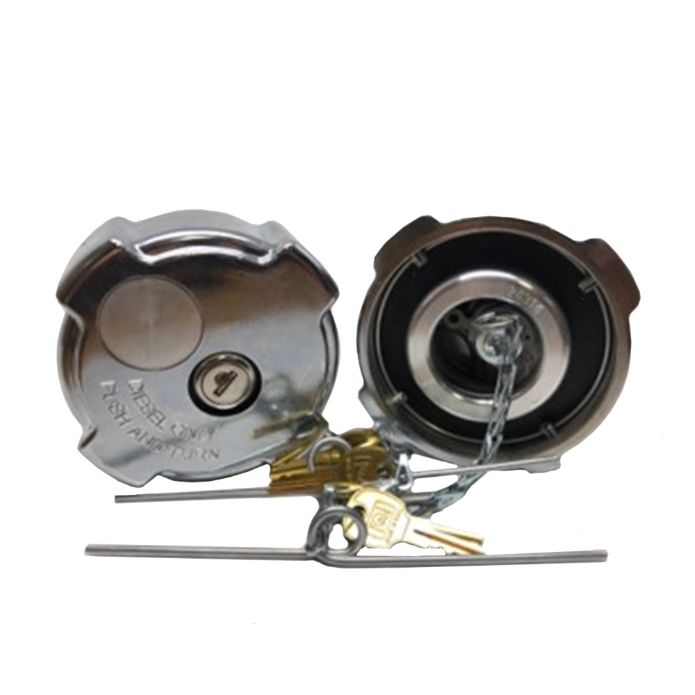 Freightliner Quarter Turn Chrome Vented Locking Fuel Cap