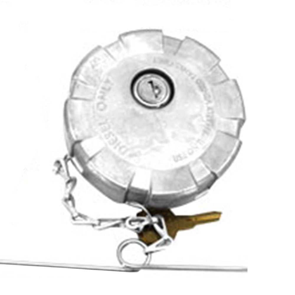 3.5" Kenworth Chrome Locking Fuel Cap for Vented Fuel Tanks
