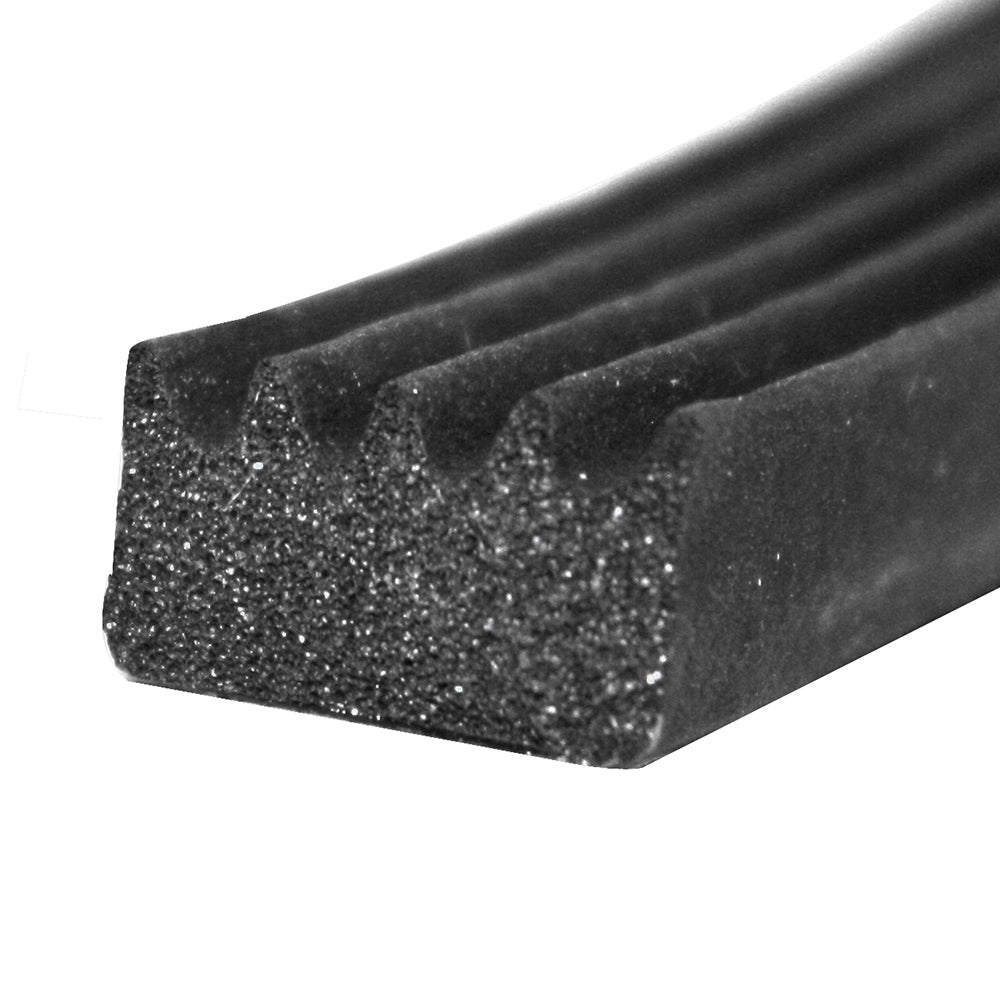 5/8" Adhesive Ribbed Rubber Seal