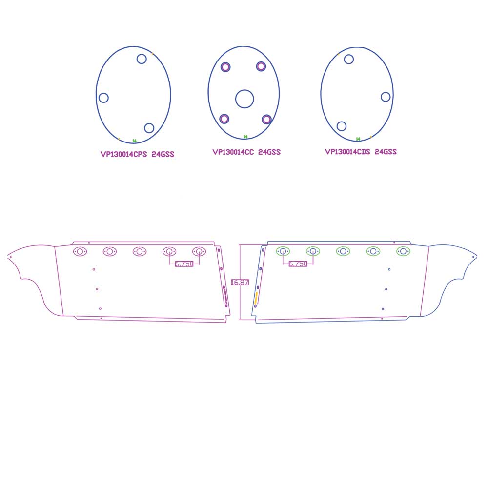 Peterbilt 579 2019+ Ultra Loft 16" Stainless Drop Visor with Ten LED Lights