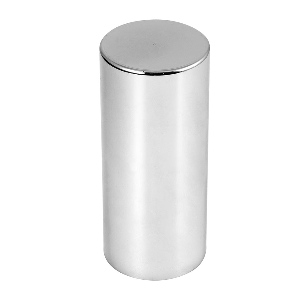 33mm x 5" Chrome Plastic Flat Top Cylinder Nut Cover - Push On