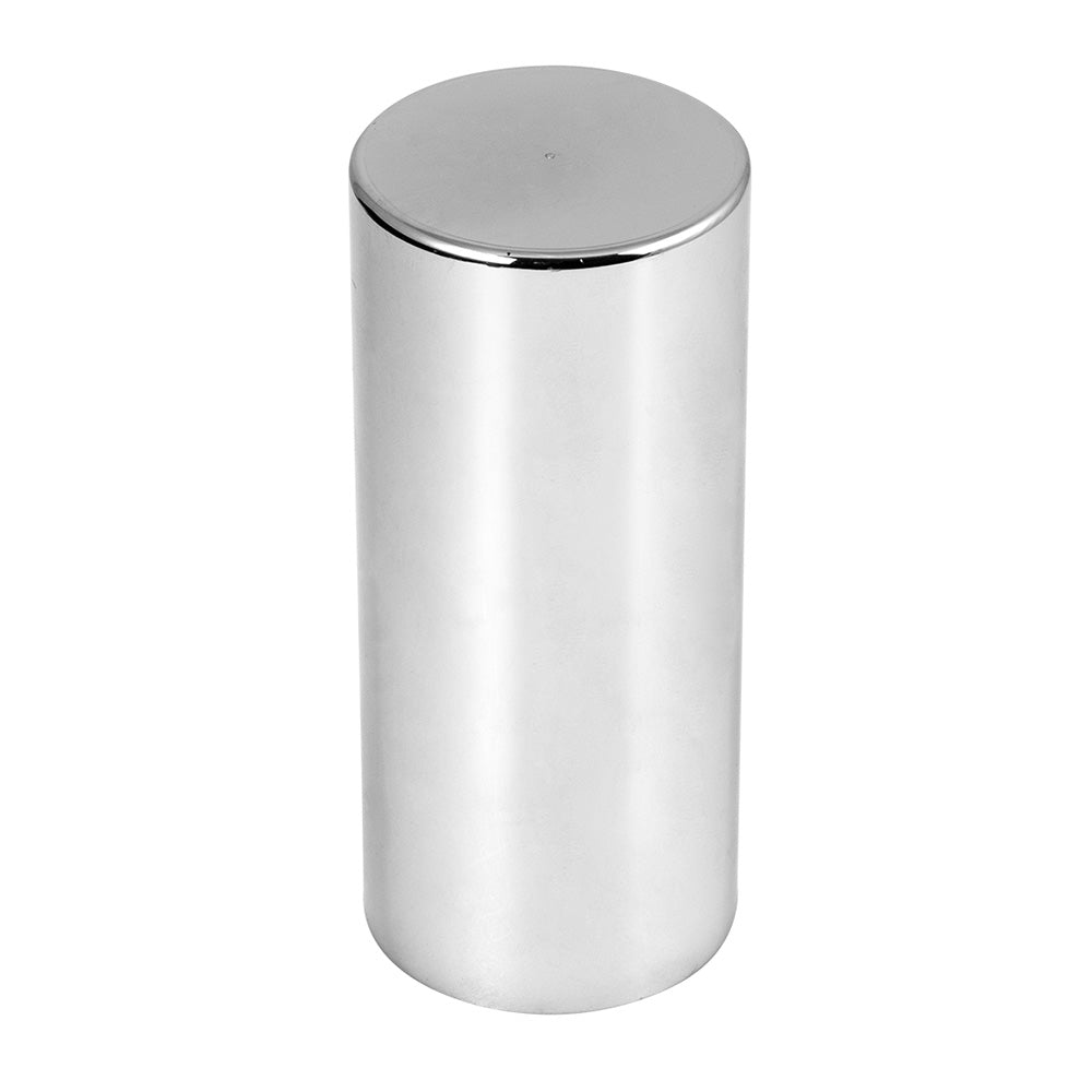 33mm x 5" Thread-On Chrome Plastic Flat Top Cylinder Nut Cover