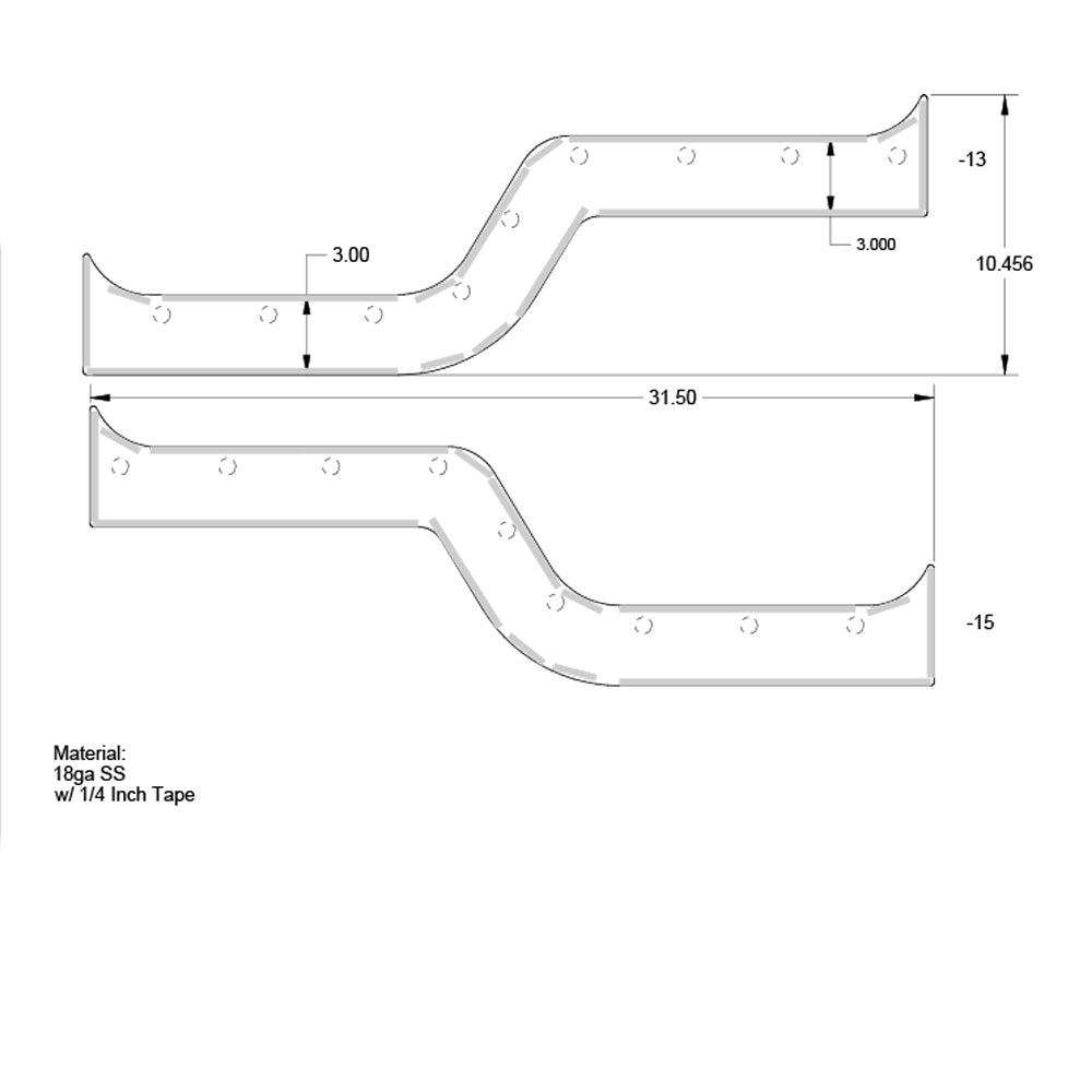 Kenworth DayLite Door Contoured Under Window Trim