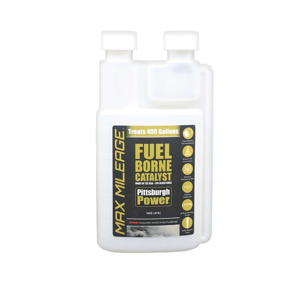 Max Mileage Fuel Borne Catalyst in a 16 ounce Measuring Bottle