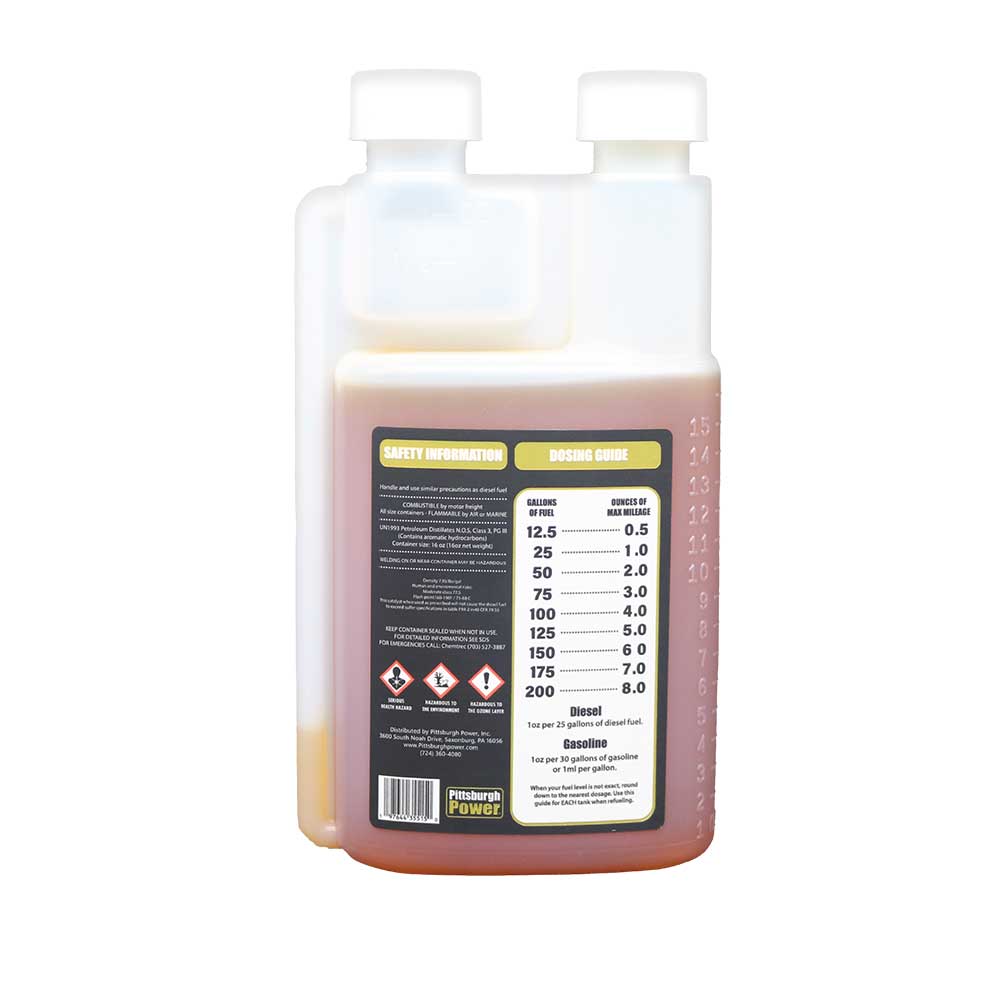 Max Mileage Fuel Borne Catalyst in a 16 ounce Measuring Bottle