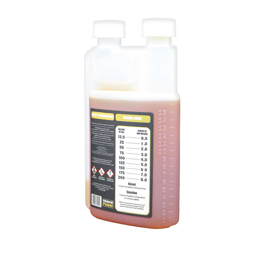 Max Mileage Fuel Borne Catalyst in a 16 ounce Measuring Bottle