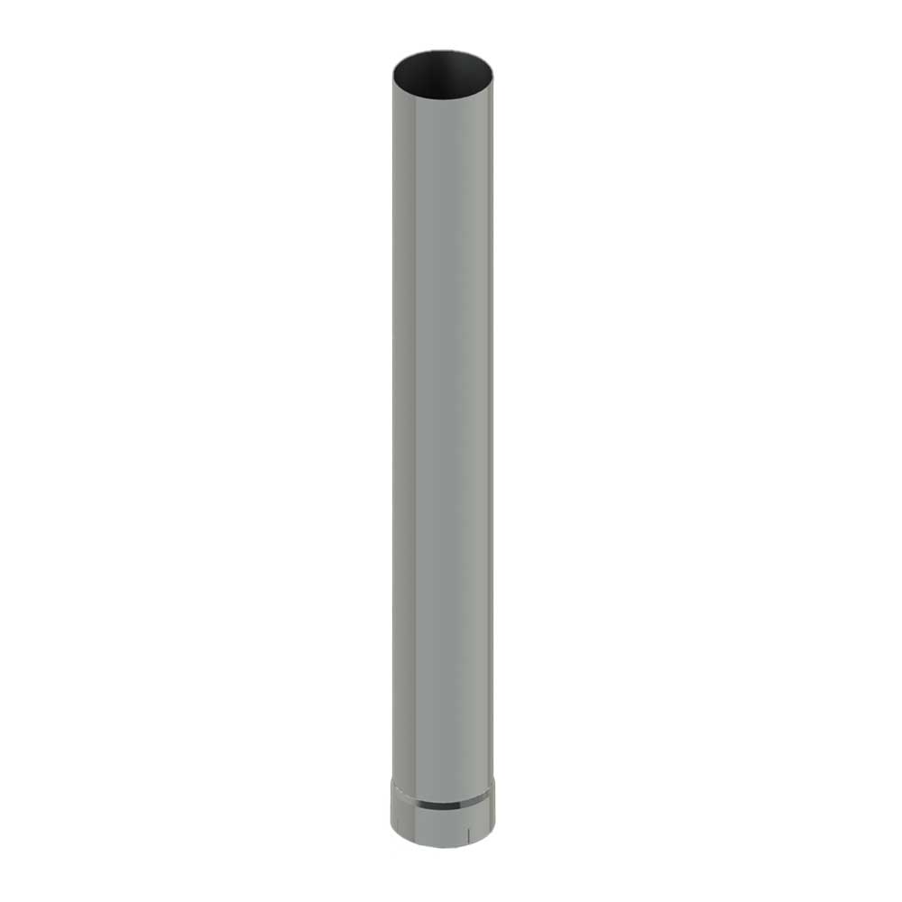 8"D x 108"L Flat Top Chrome One-Piece Stack with Expanded End