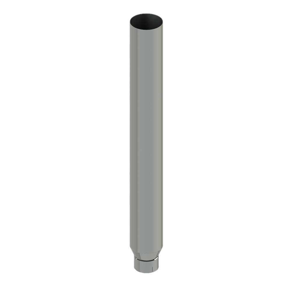 6"-5"D x 60"L Flat Top Chrome One-Piece Stack with Expanded End