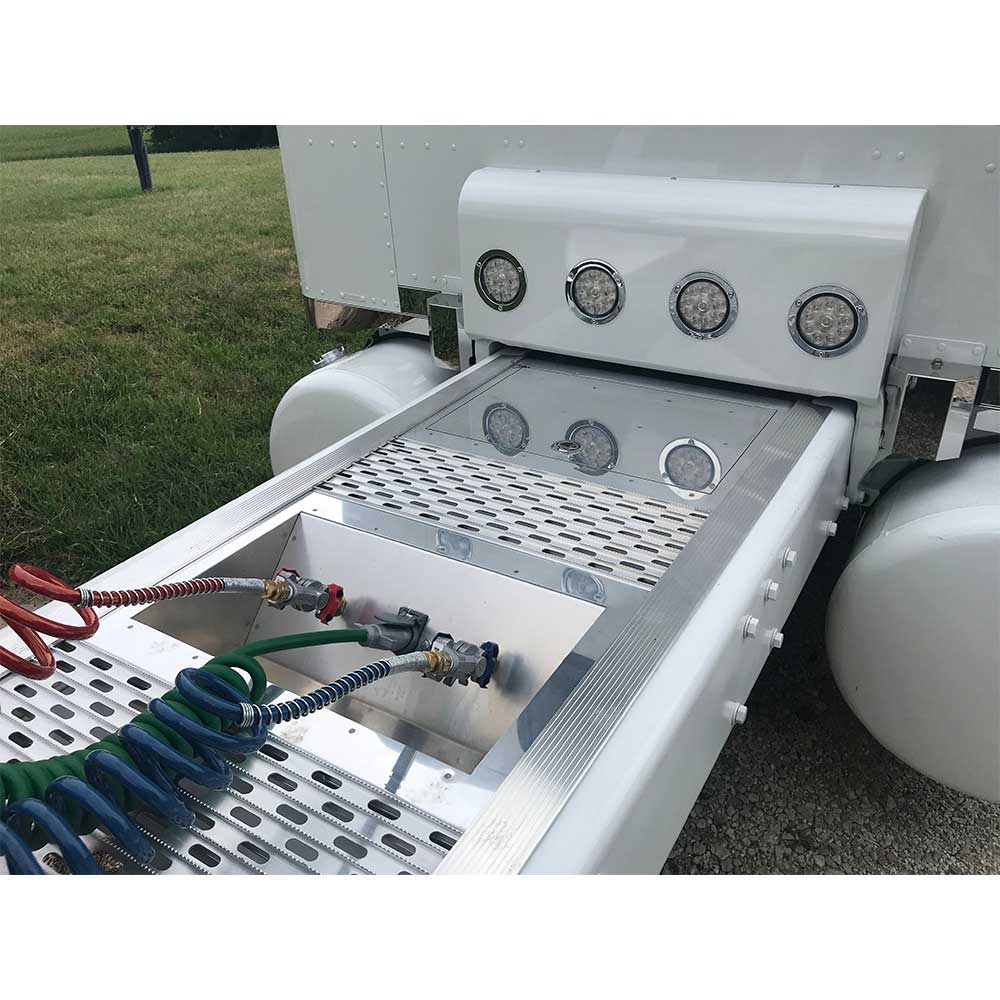 18" Slide-In Rail Recessed Airline Box with Two Air Lines and One 7-Way Configuration