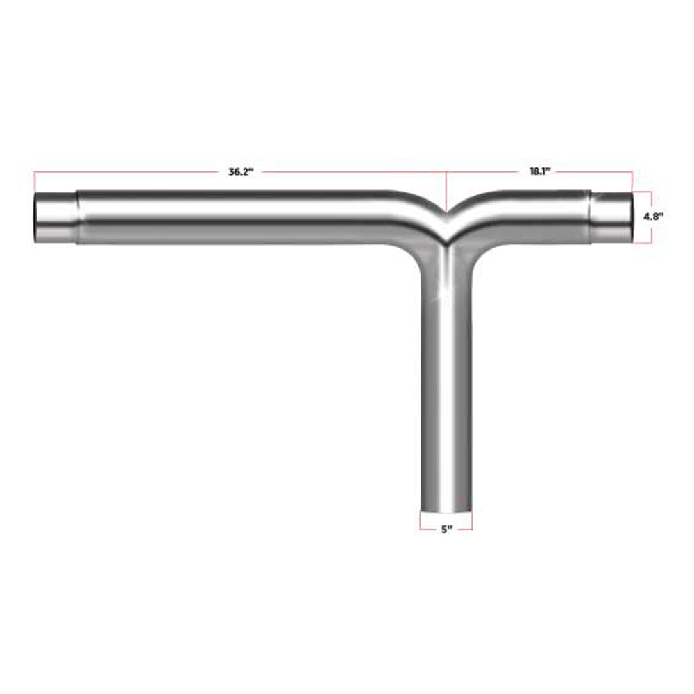5"D Galvanized Steel Y Pipe