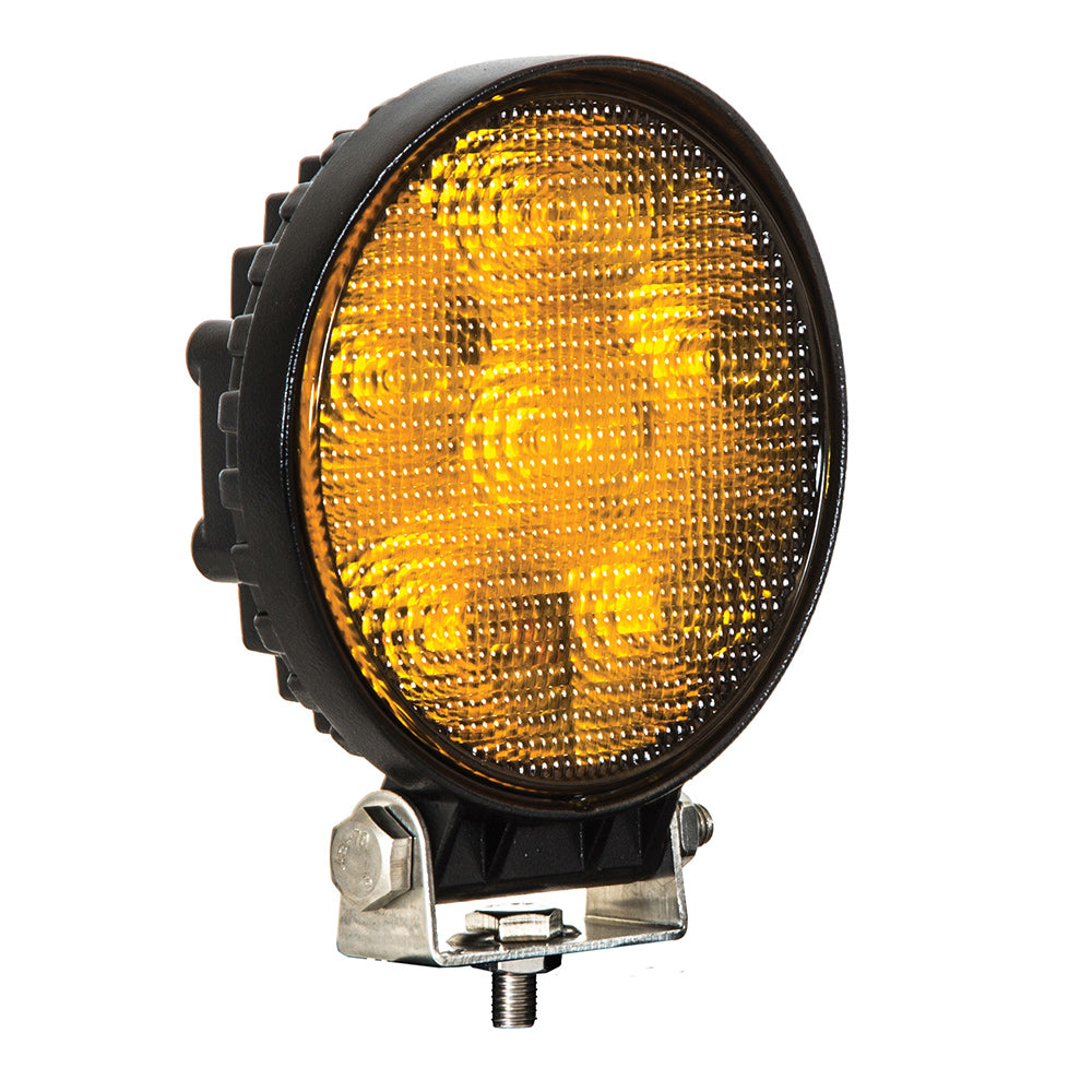 4-1/2" Amber LED Flood Light With Black Housing