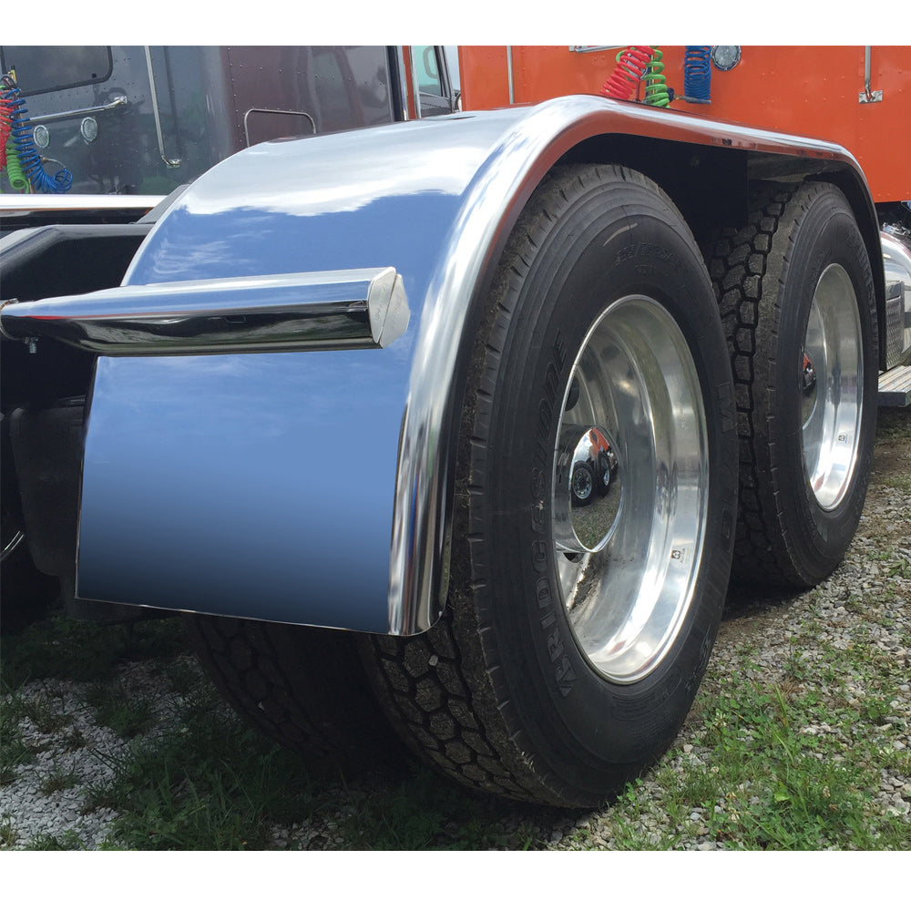 132" 430 Stainless Steel Full Tandem Fenders with Mounting Kit