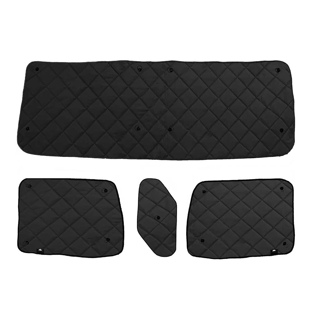 Western Star 4800, 4900 1996 and Older ZenEclipse Blackout Window Covers with Peeper - Black