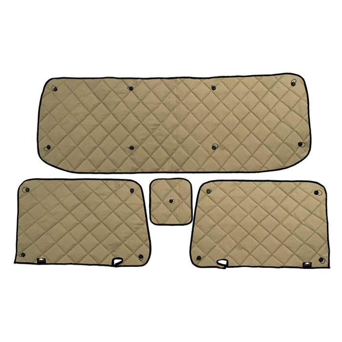 International 9100, 9200, 9300, 9400, 9900 ZenEclipse Blackout Window Covers with Peeper - Tan