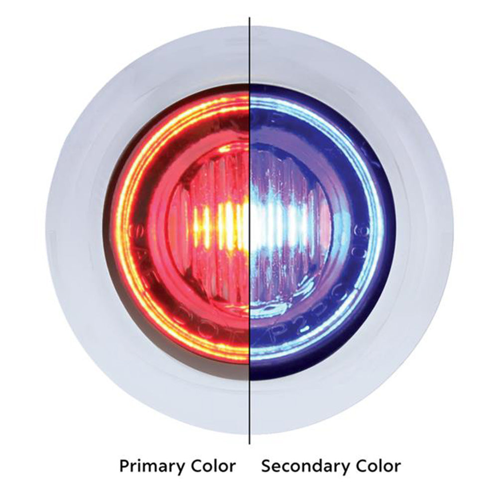 3/4" 3 LED Mini Double Fury Dual Color Marker Light