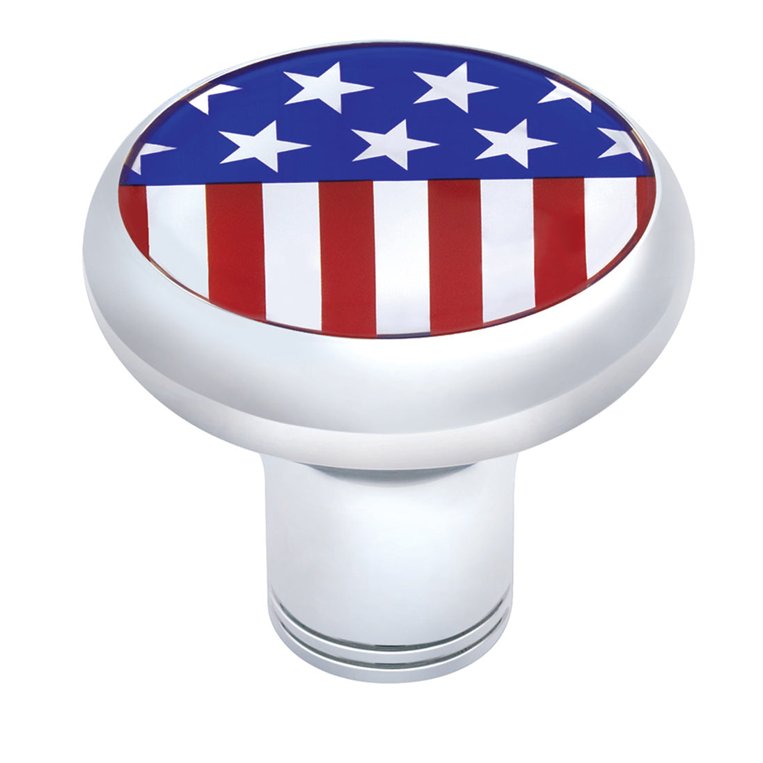 Chrome Air Valve Knob with US Flag