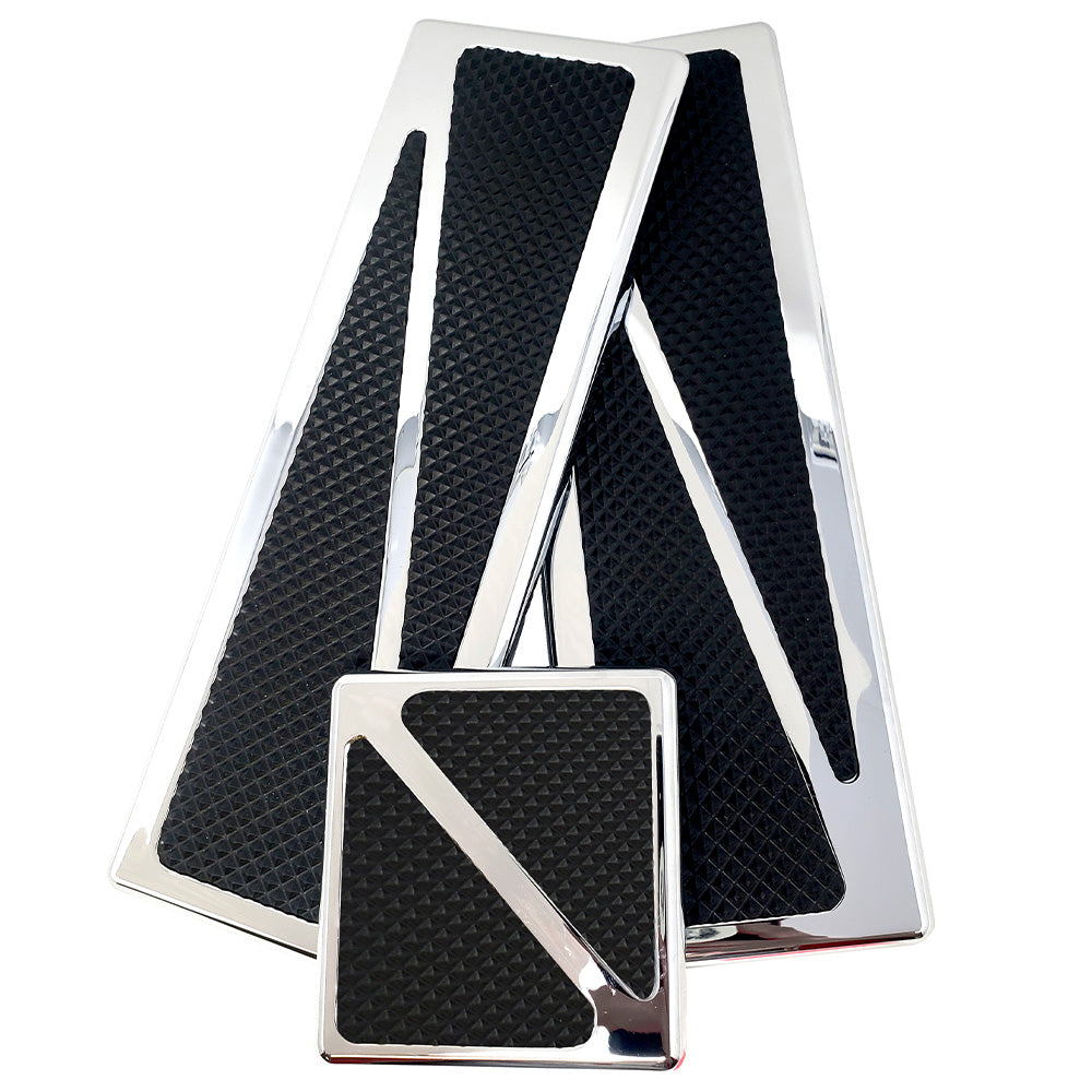 Peterbilt 3-Piece Black Rubber Inlay Pedal Set