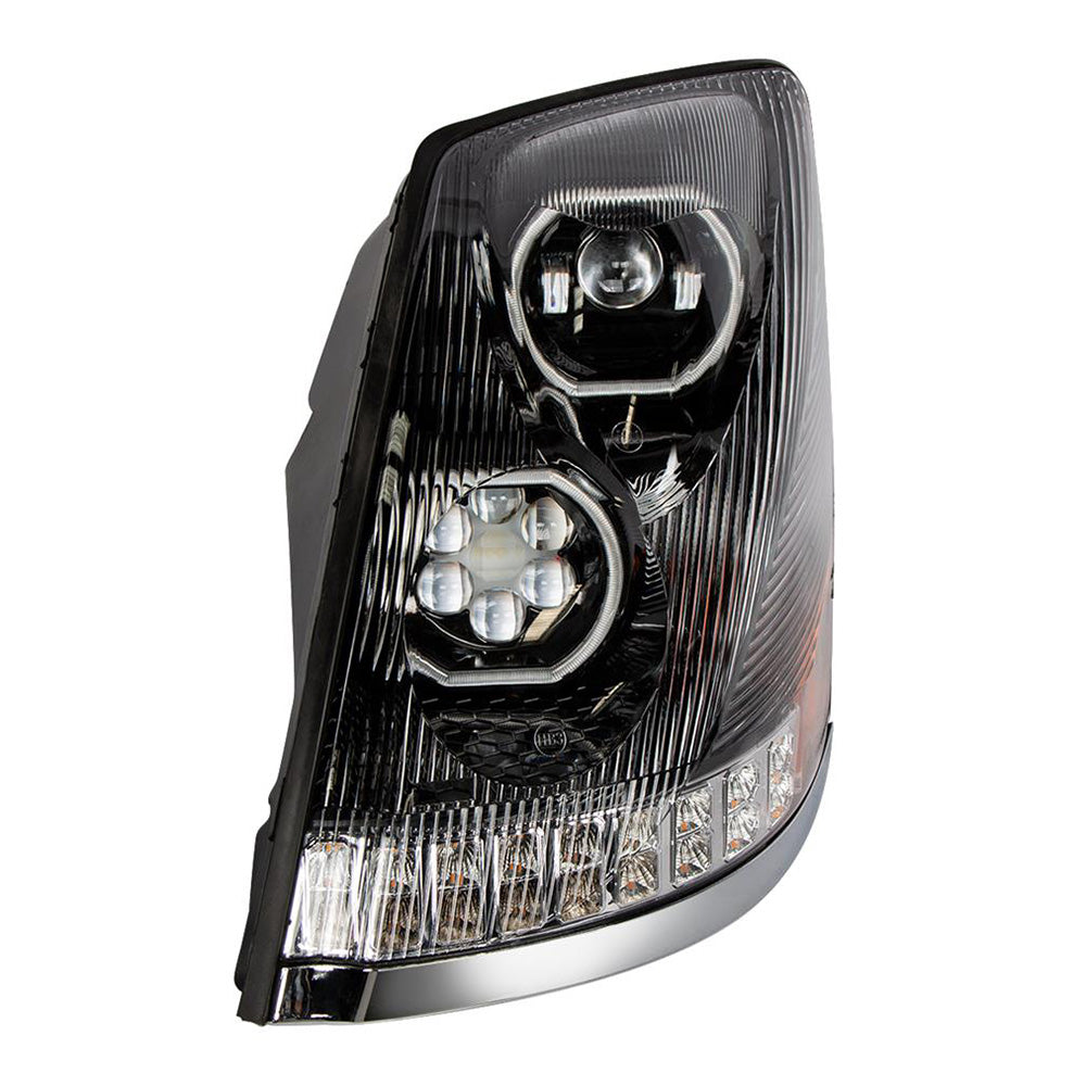 Volvo VN, VNL 2003-2017 Black Inner Housing 10 LED Headlights