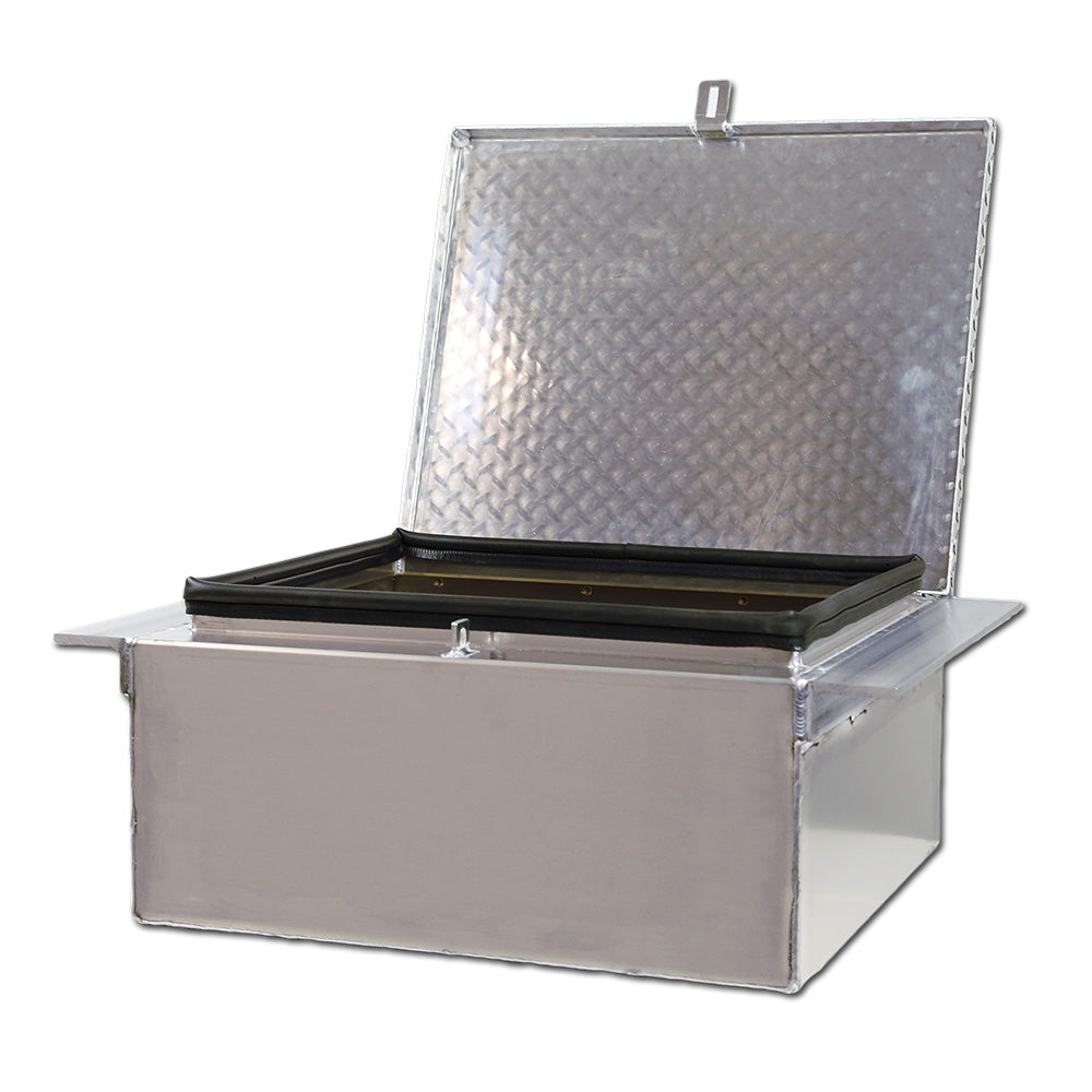 30"L x 12"D Aluminum In-Frame Tool Box with Diamond Polish Door