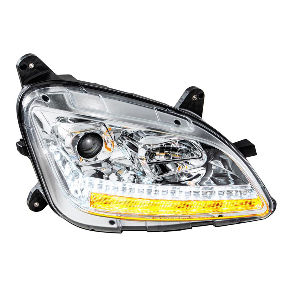 Peterbilt 579, 587 Projection Headlight with LED Sequential Turn and DRL