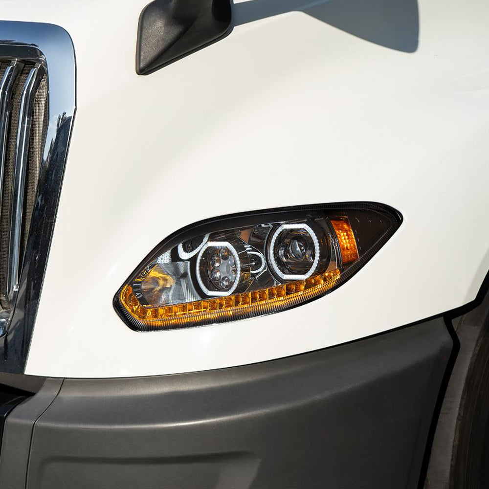 International LT 2018+ Black 17 LED Headlight