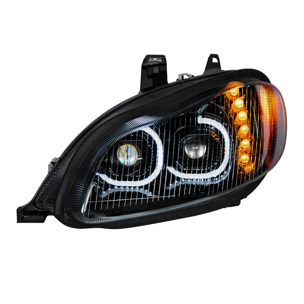 Freightliner M2 2002+ LED Black Headlight Assembly