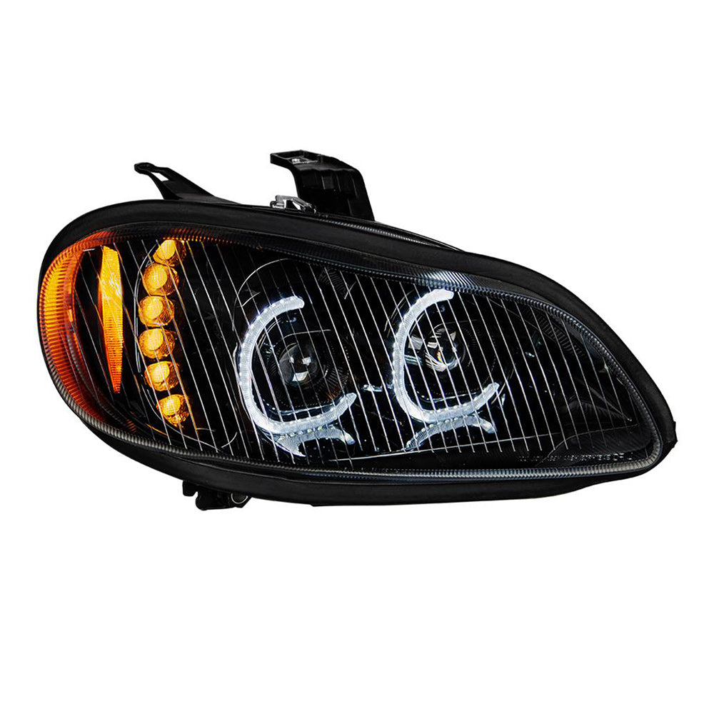 Freightliner M2 2002+ LED Black Headlight Assembly
