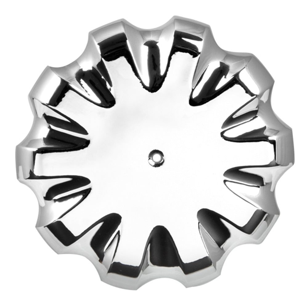 3-7/8" 33mm Chrome Plastic Flat Top Torx Lug Nut Cover - Push On