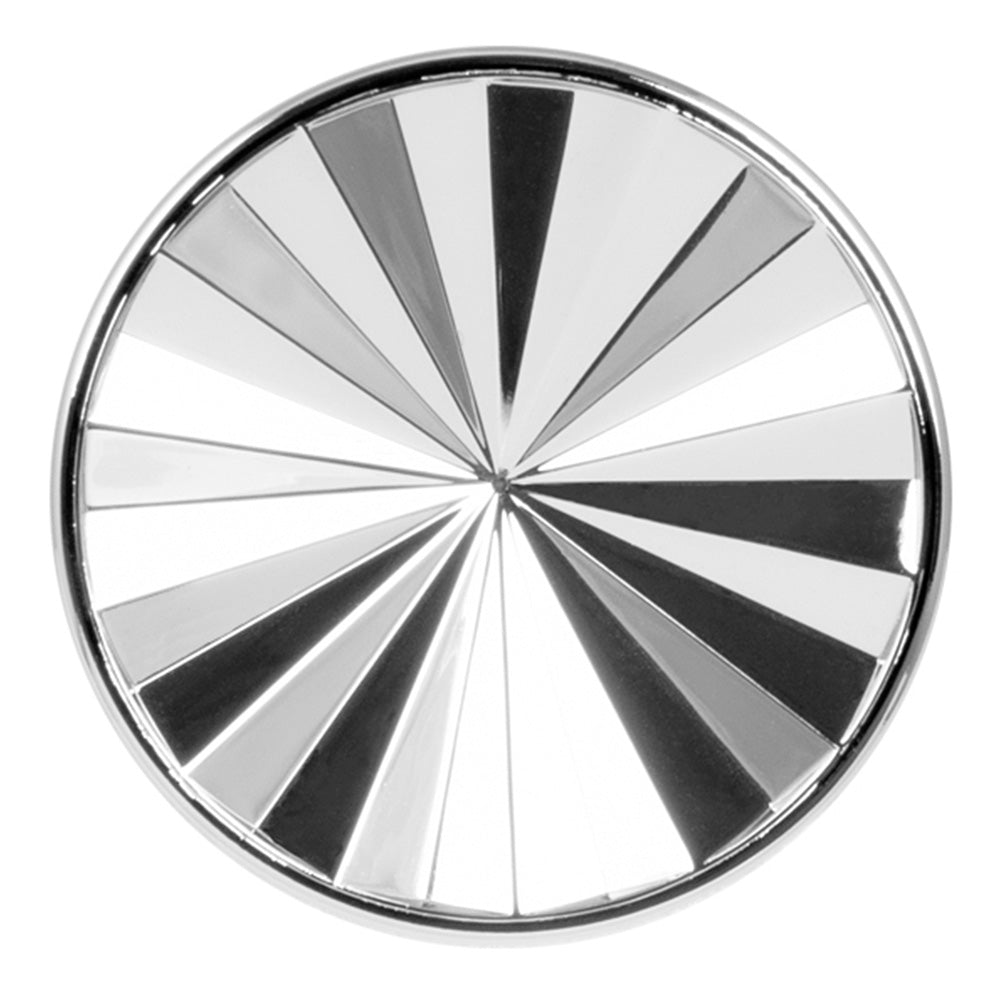 33mm x 4-1/2" Chrome Plastic Concave Pinwheel Lug Nut Cover - Push On