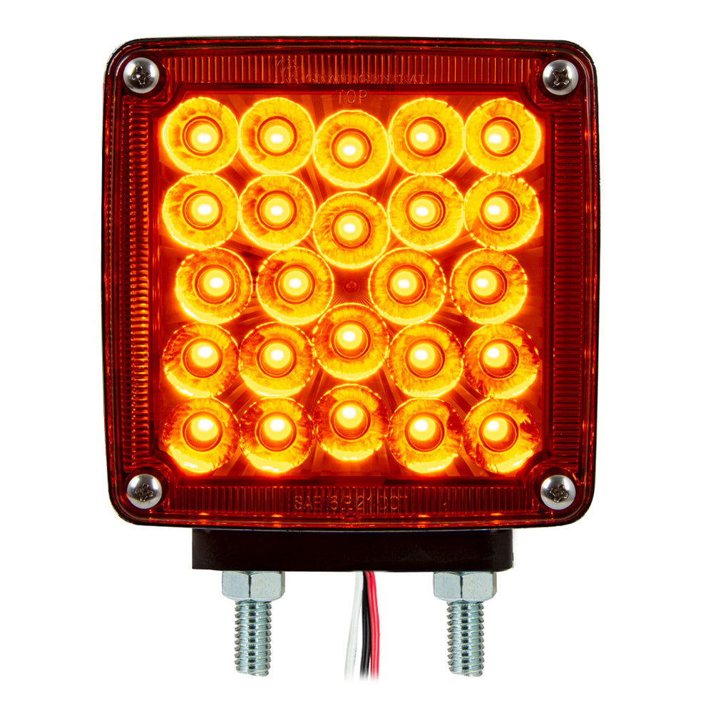4-1/2" Pearl Double Face LED Pedestal Light with Smoke Lens