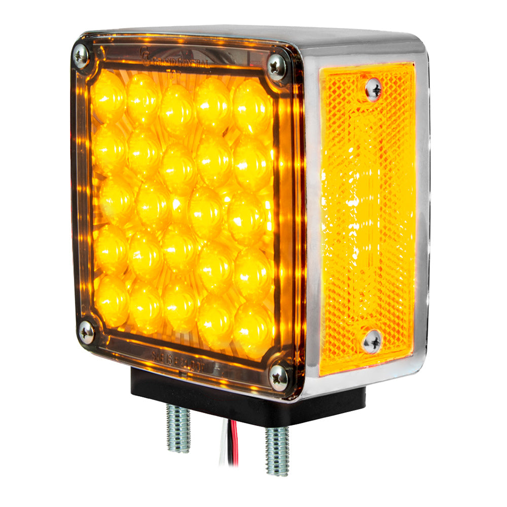 4-1/2" Pearl Double Face LED Pedestal Light with Smoke Lens