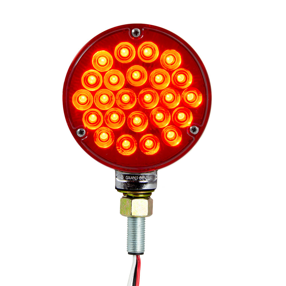 4" Amber/Red Double Face High Power Pearl LED Pedestal Light