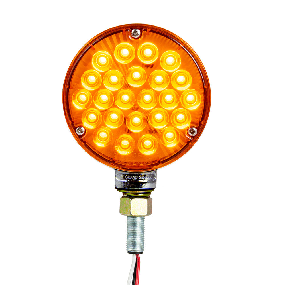 4" Amber/Red Double Face High Power Pearl LED Pedestal Light