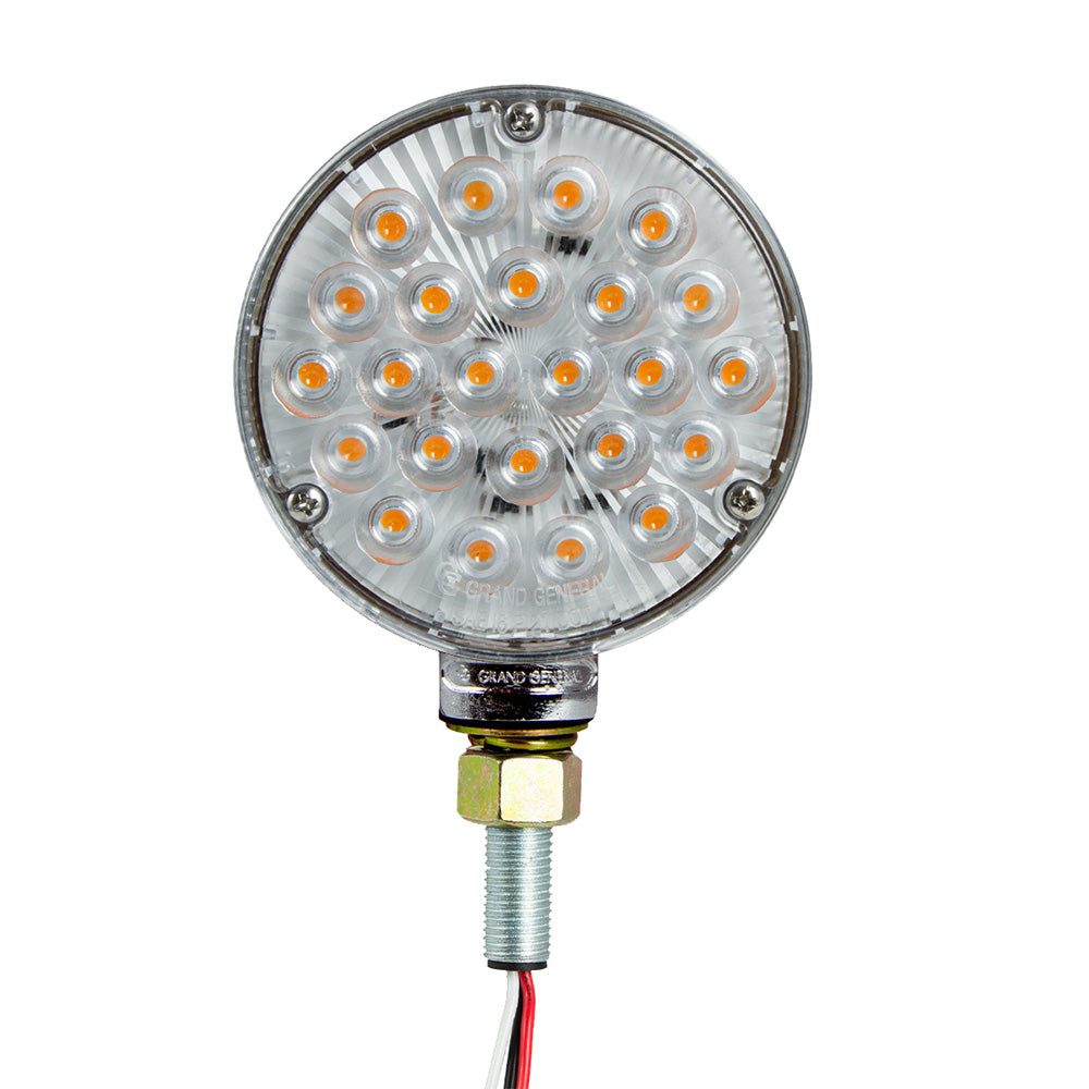 4" Amber/Red Clear Lens Double Face High Power Pearl LED Pedestal Light