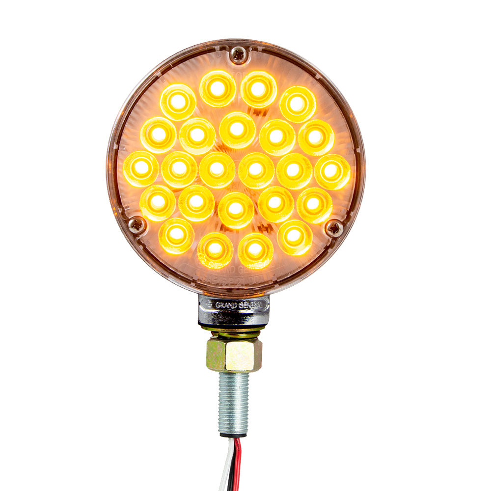 4" Amber/Red Clear Lens Double Face High Power Pearl LED Pedestal Light