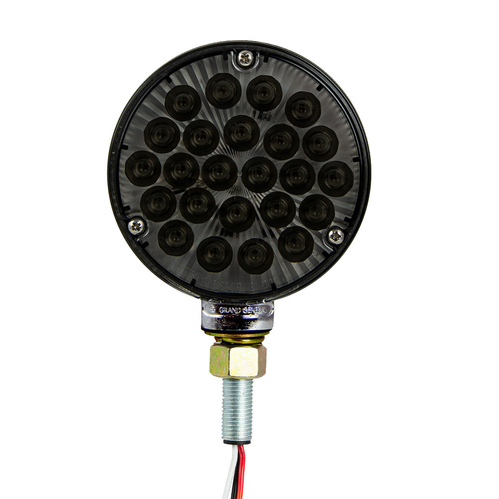 4" Amber/Red Smoke Lens Double Face High Power Pearl LED Pedestal Light