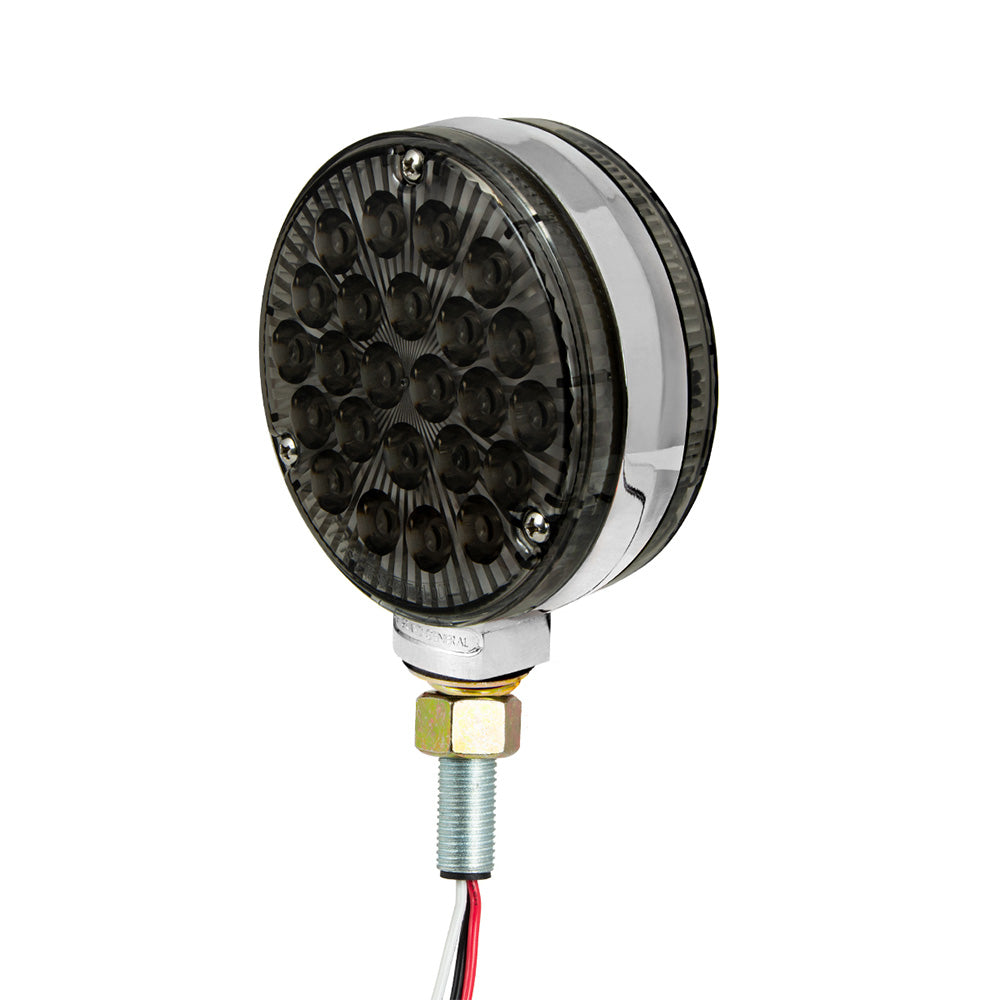 4" Amber/Red Smoke Lens Double Face High Power Pearl LED Pedestal Light
