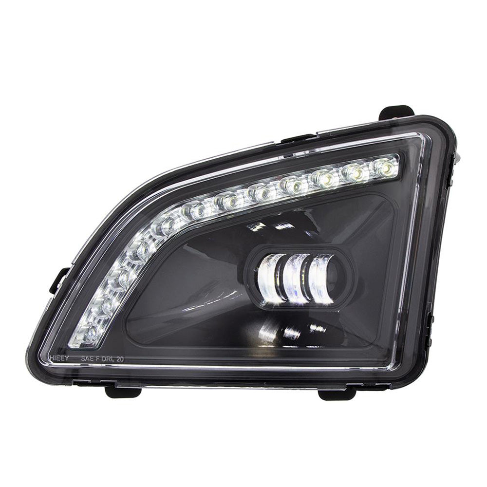 Volvo VNL 2018+ Black Inner Housing 18 LED Projector Fog Light With Position Light