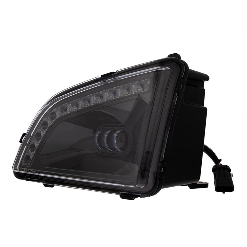 Volvo VNL 2018+ Black Inner Housing 18 LED Projector Fog Light With Position Light