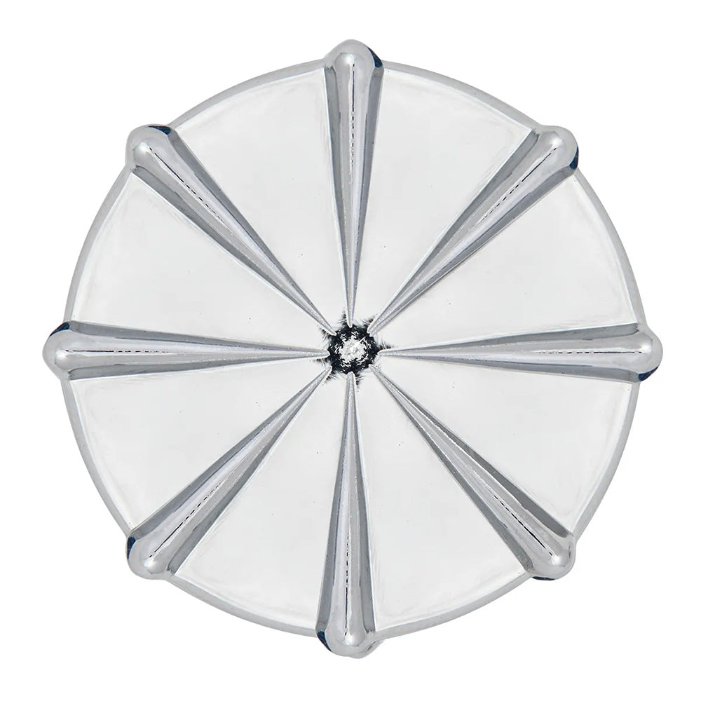 33mm x 3-3/8" Chrome Plastic 8-Spoke Top Hat Lug Nut Cover - Push On