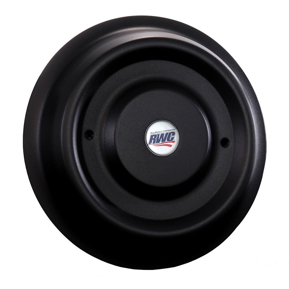 22-1/2", 24-1/2" Stealth Black Universal Stainless Steel Smooth Face Cover-Up for Front Hub Covers