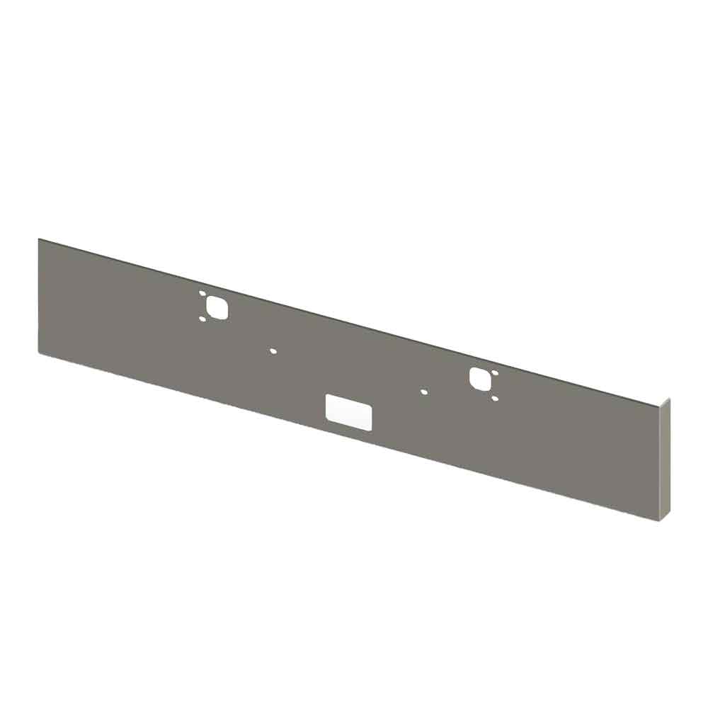Kenworth W900L, W900B 20" Chrome Plated Boxed End Bumper with Step and Tow Holes