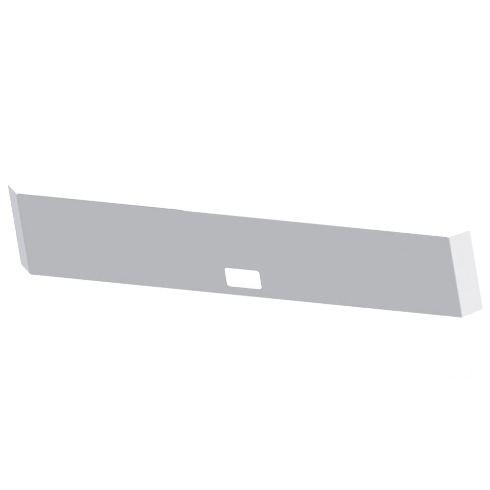 Kenworth W900B, W900L 18" Chrome Plated Mitered End Blind Mount Bumper with Step Hole