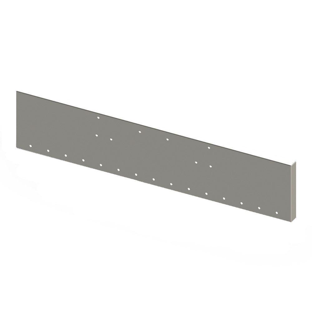 Peterbilt 357, 378, 379 20" Boxed End Chrome Plated Bumper with Fifteen 3/4" Light Cutouts