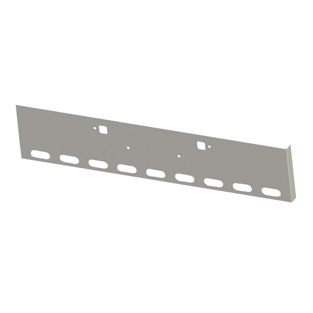 Peterbilt 365, 367, 388, 389, 567 20" Boxed End Chrome Bumper with 9 Oval Light Cutouts and Tow Holes