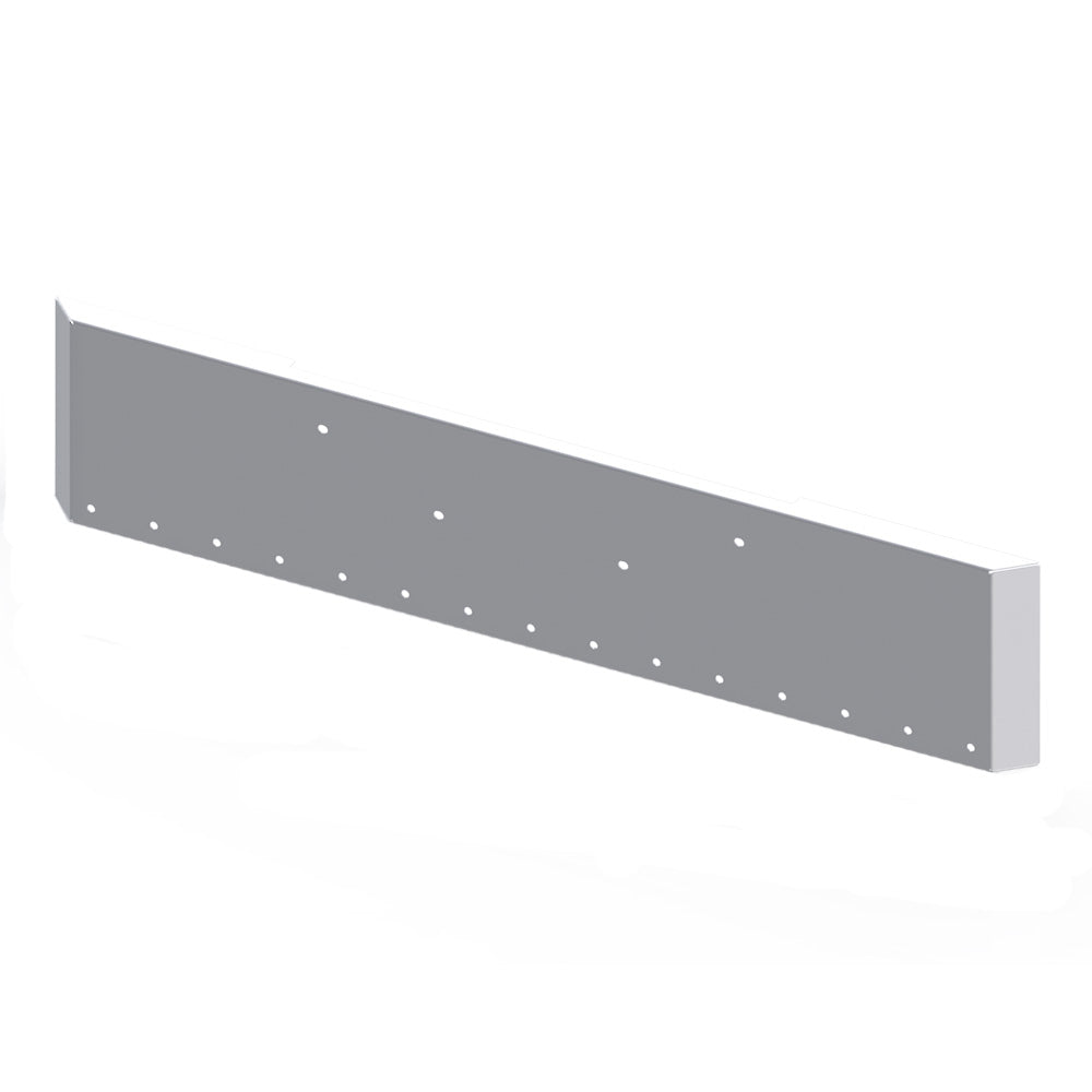 Peterbilt 365, 367, 388, 389, 567 20" Mitered End Chrome Bumper with Fifteen 3/4" Light Cutouts