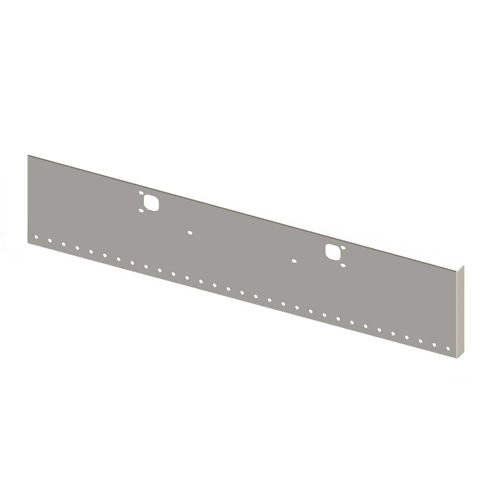20" Kenworth W900B, W900L Boxed End Chrome Bumper with Thirty-One 3/4" Light Cutouts and Tow Holes
