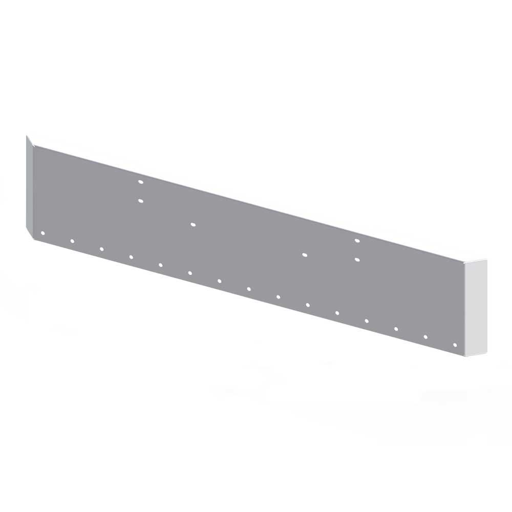 20" Kenworth W900B, W900L Mitered End Chrome Bumper with Fifteen 3/4" Light Cutouts