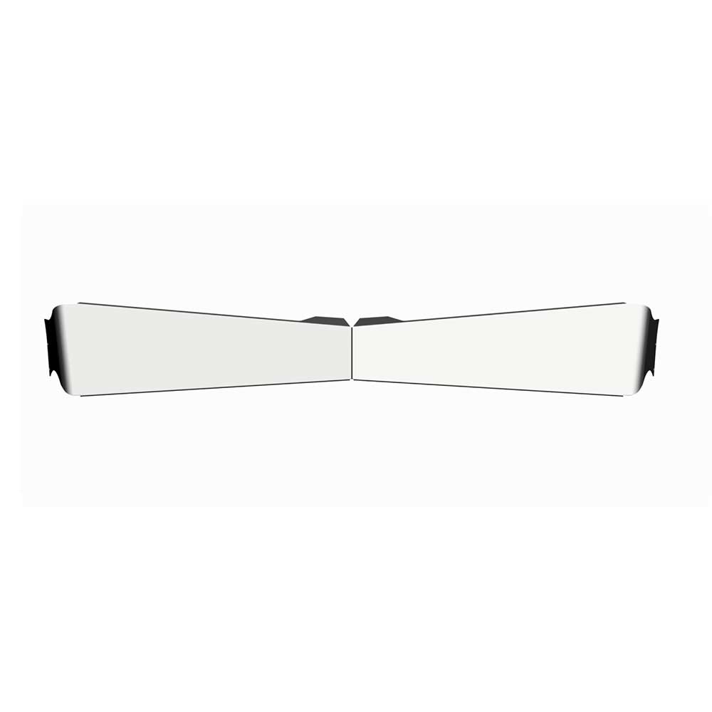 Kenworth W900 Flat Windshield Chrome Stainless 10" to 6" Shorty Bowtie Visor