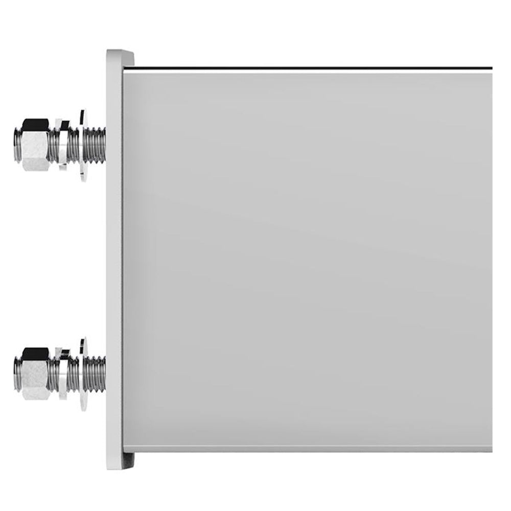 Stainless Steel Rear Light Bars with Six 4" Turbine 16 LED Lights with Visor, 3-3/4" Bolt Spacing